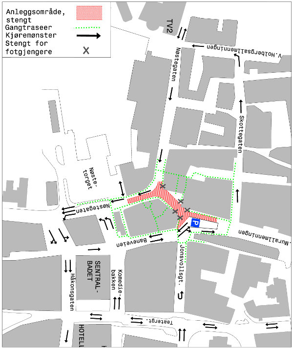 Kart over anleggsområdet