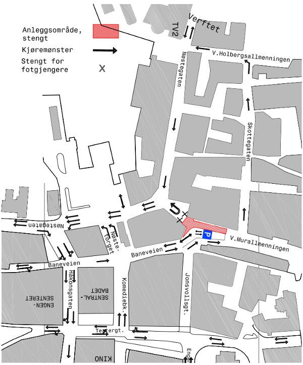 Kart over anleggsområdet